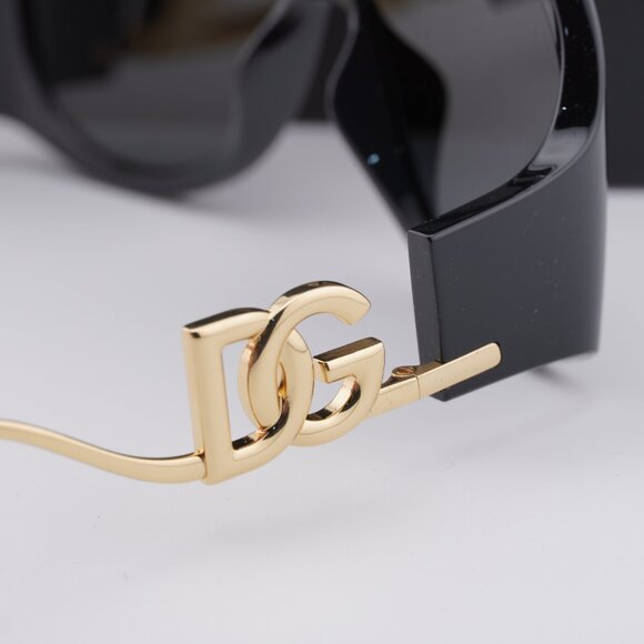 Dolce & Gabbana DG6202 501/87 Aviator Sunglasses - Shiny Black\Grey - Picture 6 of 10